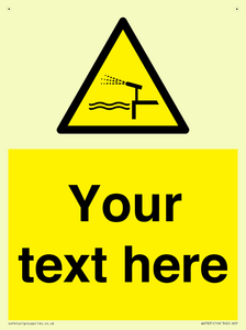 Custom warning water cannon